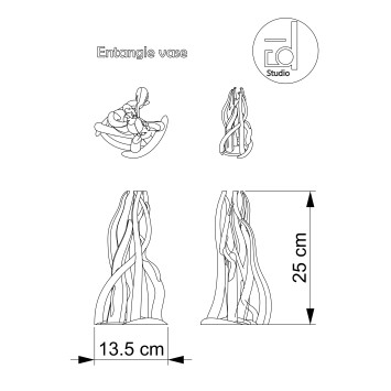 "Entangle Tube" Vase