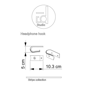 Headphone Holder for Under Desk / Shelf