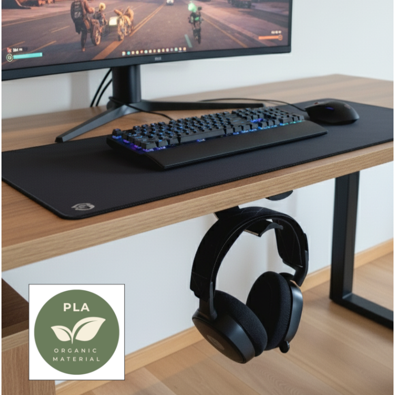 Headphone Holder for Under Desk / Shelf